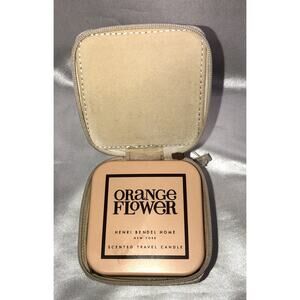 Henri Bendel Home New York Travel Candle Orange Flower W/ Case New Open Box